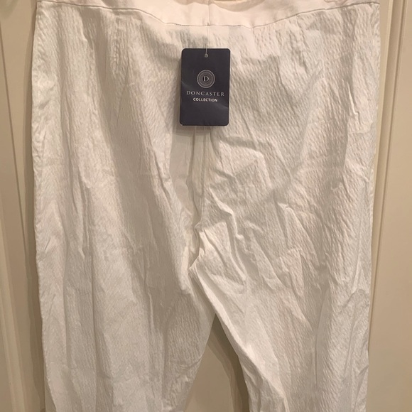 Doncaster Pants & Jumpsuits Doncaster Collection White Seersucker